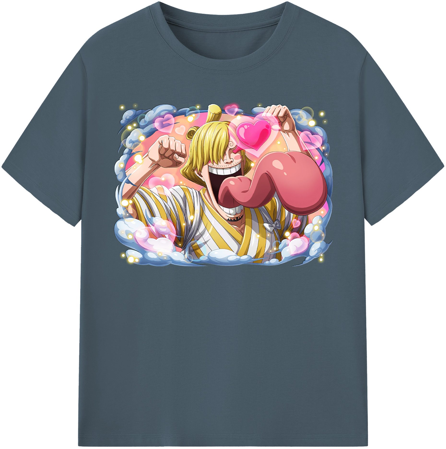 ワンピース サンジ ONE PIECE Sanji 綿100％半袖Tシャツ（フロントプリント）